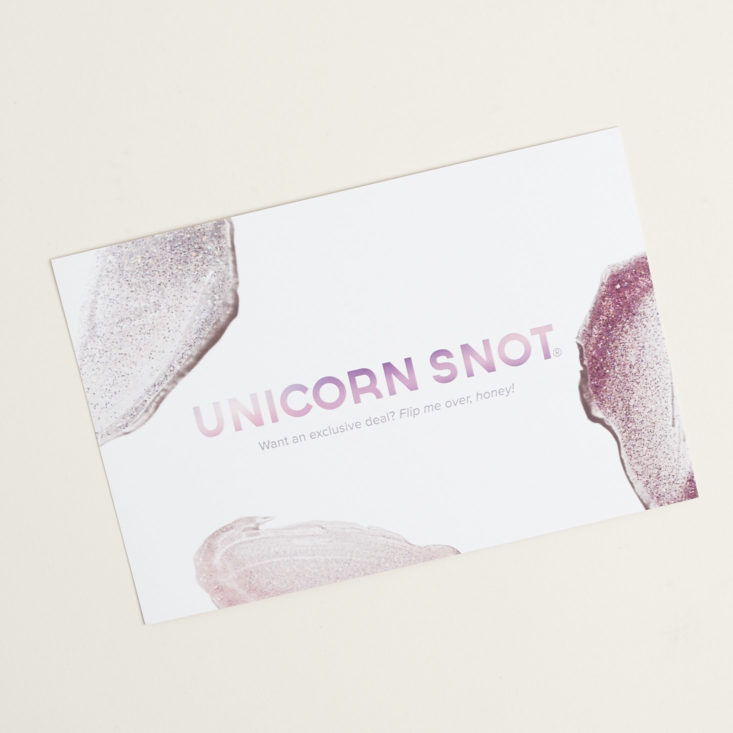 Unicorn Snot info card