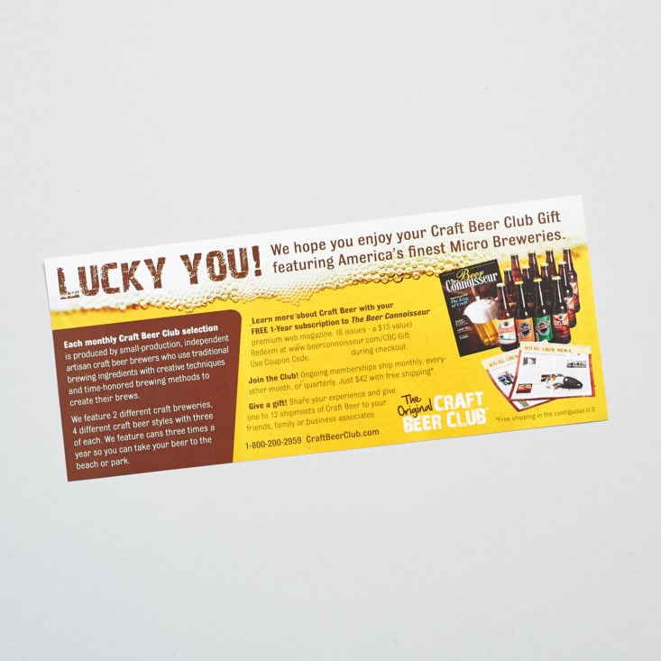 craft beer lucky sheet