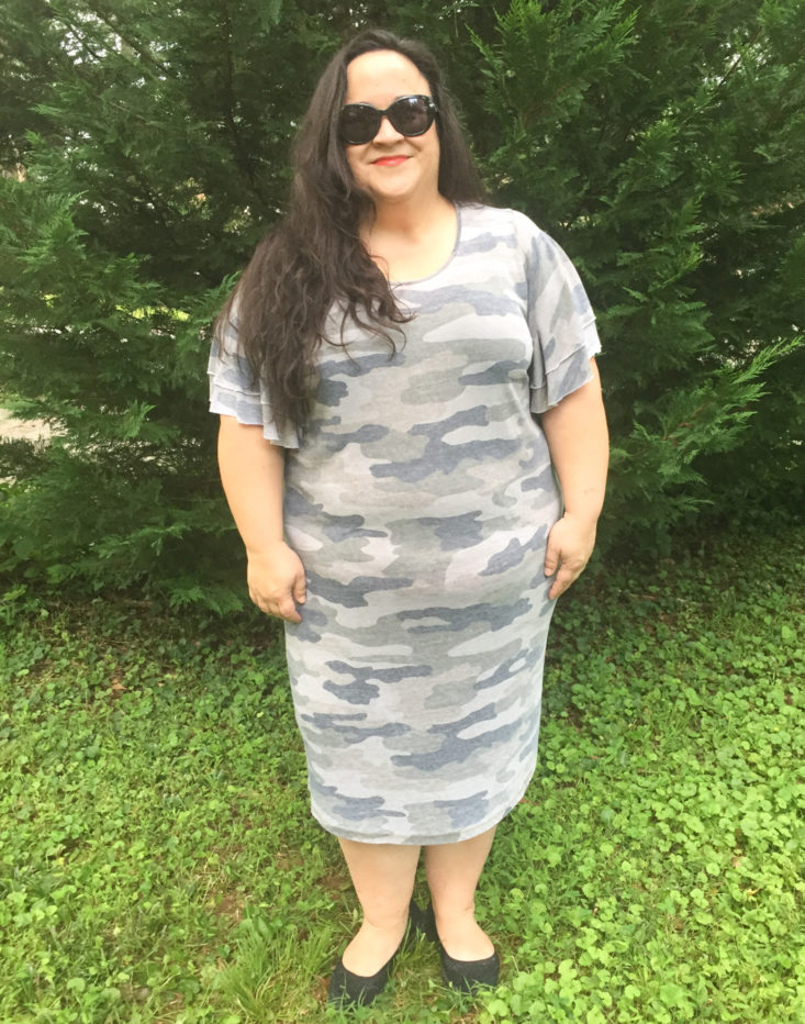 Camo Ruffle Dress by Lucky Brand 
