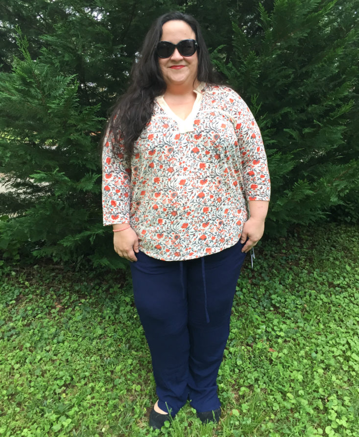 Long Sleeve Floral Top by Lucky Brand 