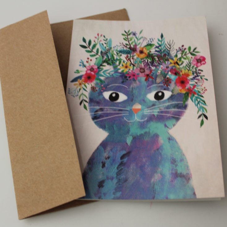 Flower Crowned Cat Note Card 