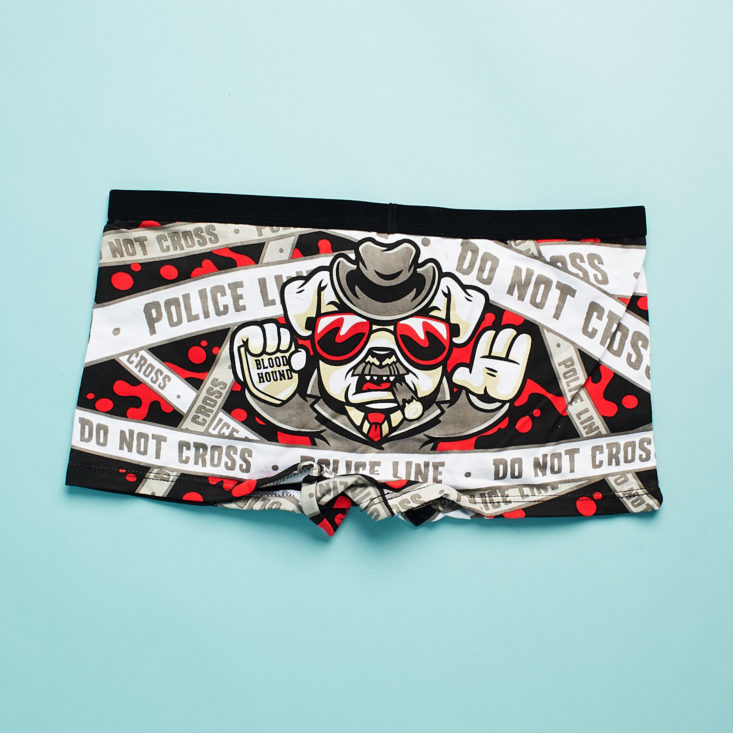 bitchy box crime scene undies dog