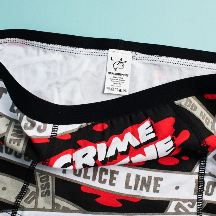 bitchy box crime scene undies tag