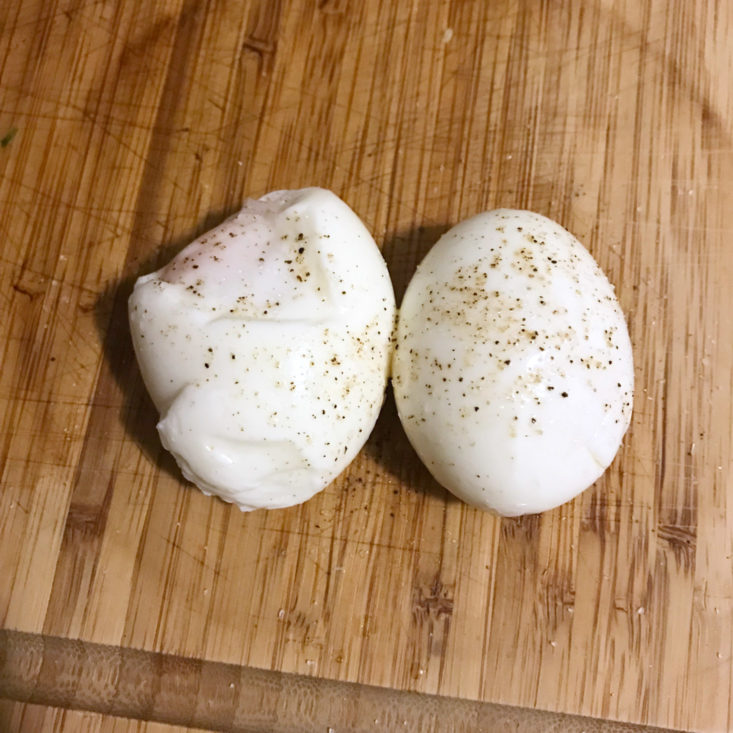 salt + peppered soft boiled eggs