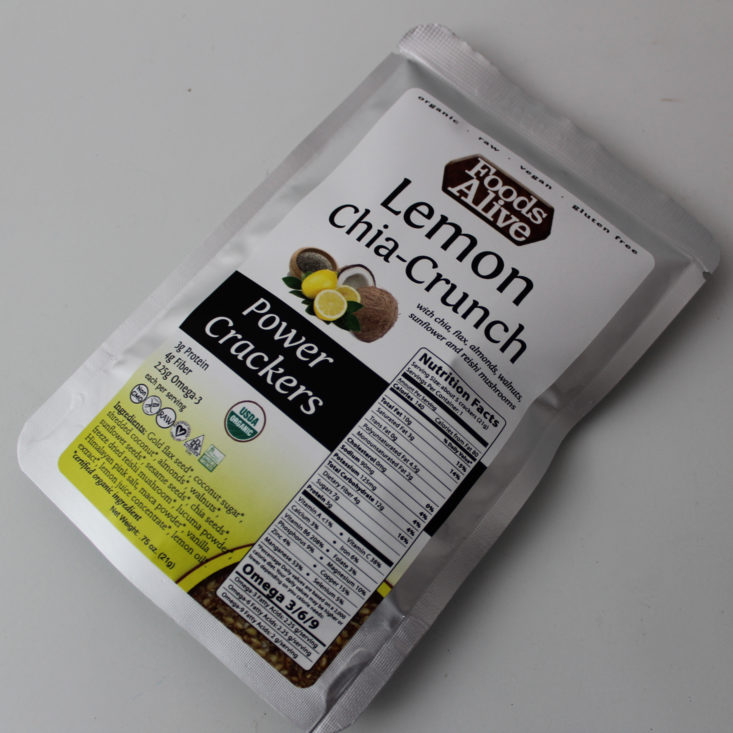Foods Alive Lemon Chia-Crunch Power Crackers (0.75 oz)