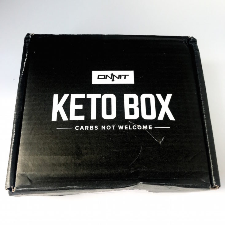 closed black box with Onnit Keto box printed on top