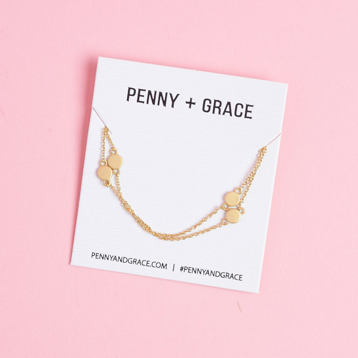 penny and grace gold dot necklace