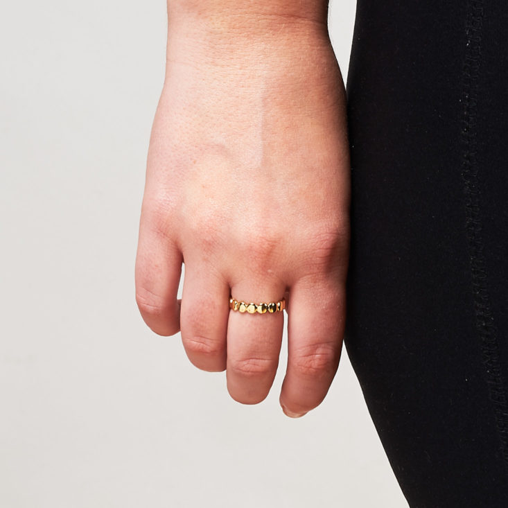 penny and grace gold ring on model 
