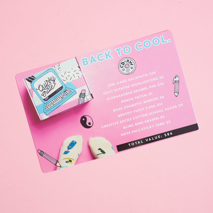 quirky crate product list