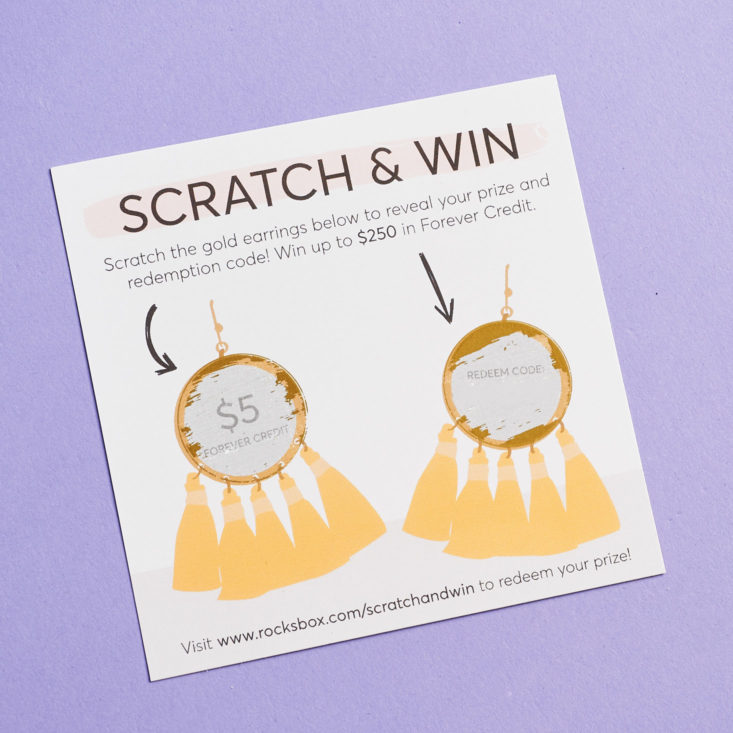 rocksbox scratch and win finished