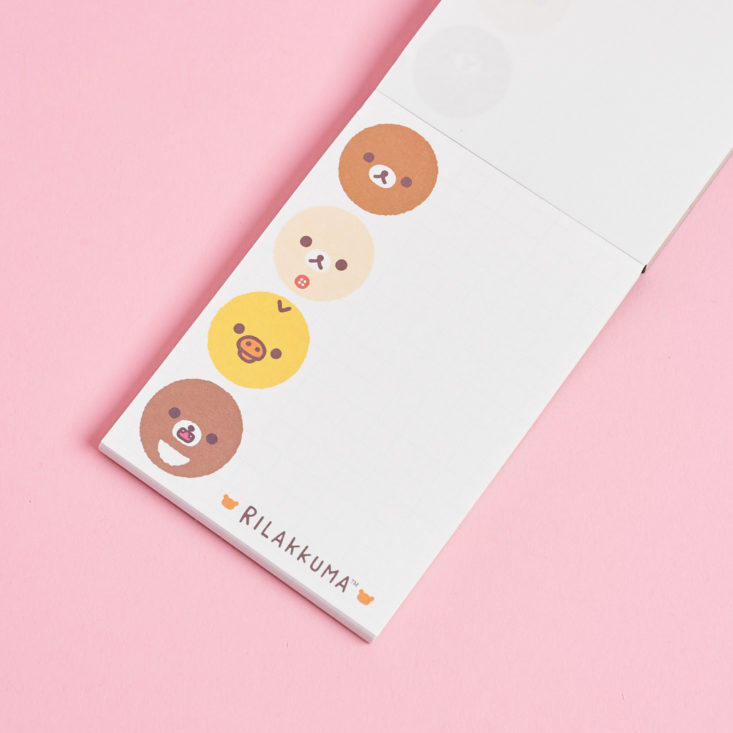 other page design for Rilakkuma Face Memo Pad
