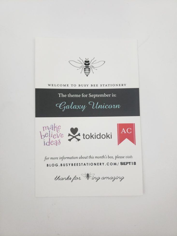 busy bee information card