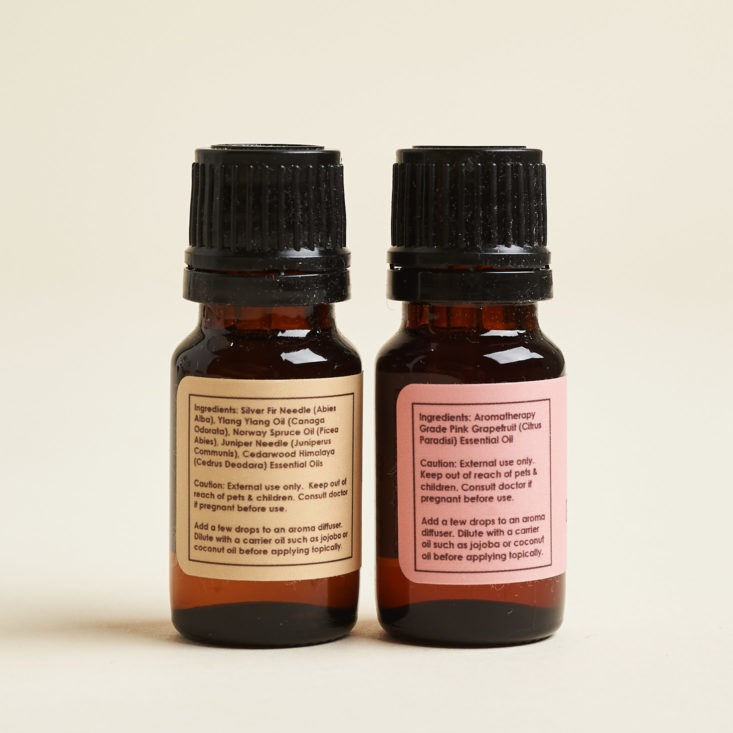bombay and cedar fall essential oil bottles