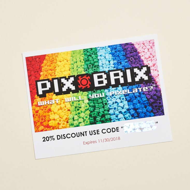 Brick Loot September 2018 - Pix Brix Coupon Pamphlet