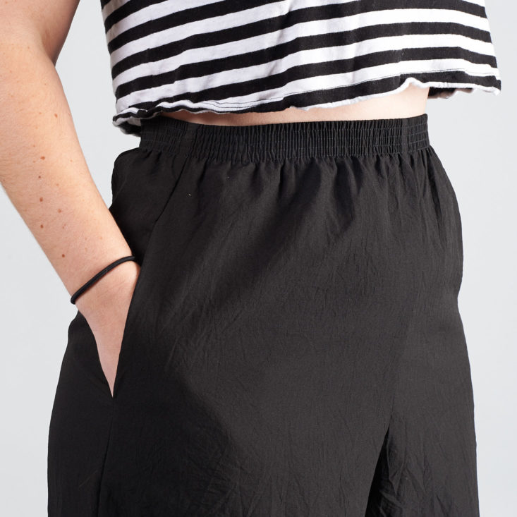 divine trash elastic waist pants with pockets