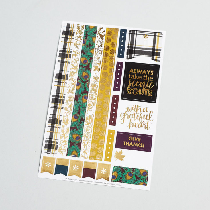 erin condren fall planner washi stickers