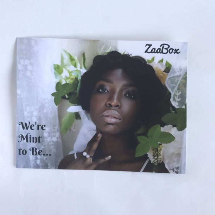 zaabox information card