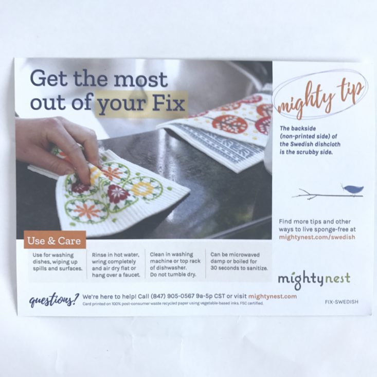 mighty fix information card front