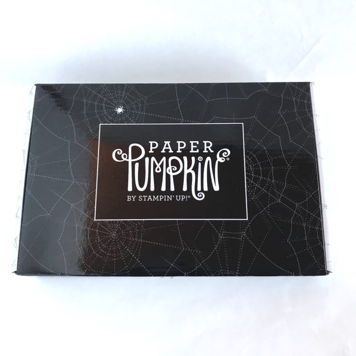 closed black Paper Pumpkin box