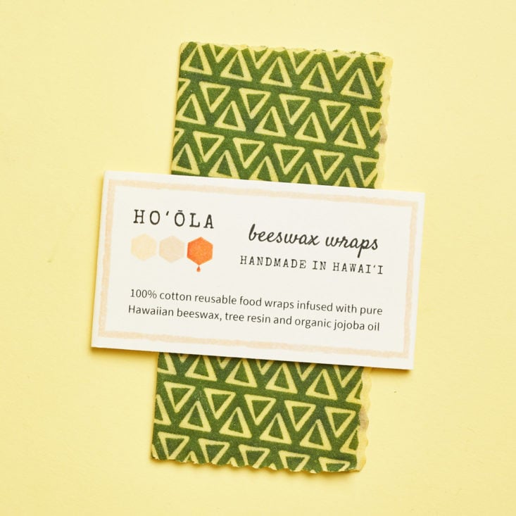 Ho Ola Mauna Print Beeswax Wraps 2 pack with belly band