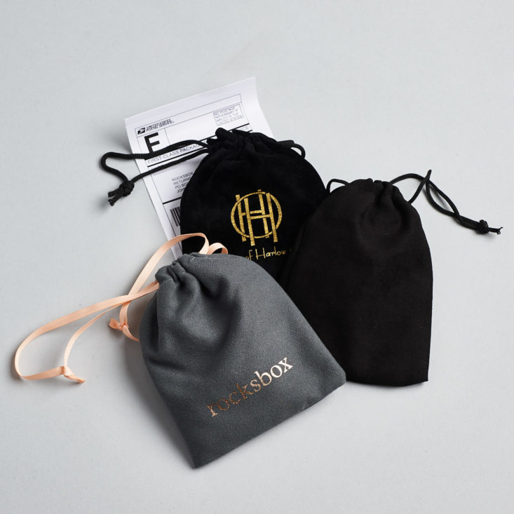 rocksbox velvet pouches