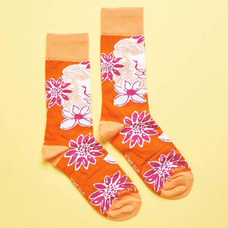 Orange Floral Socks
