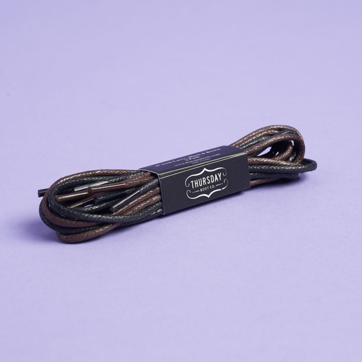 Sprezza Box Houston September 2018 - Thursday Boots 2- Pack Shoe Laces Front