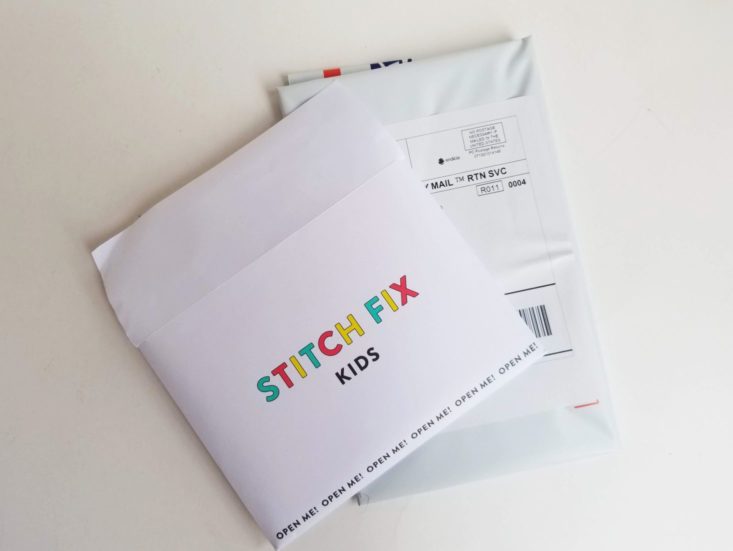 Stitch Fix Kids return envelope