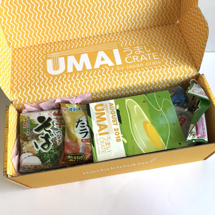Umai Crate August 2018 - Box open