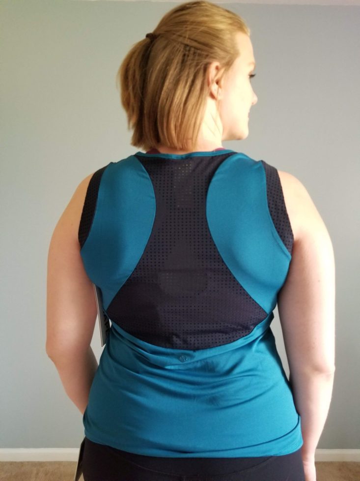 Wantable Fitness Edit green top back