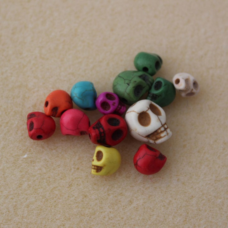 Bead Crate October 2018 - Magnesite Skulls in Assorted Sizes and Colors Top
