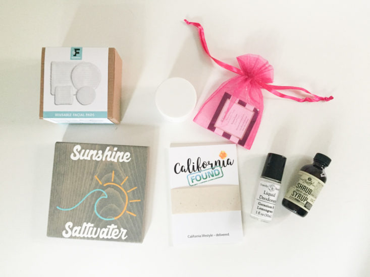 California Found September 2018 - Box with Products Top