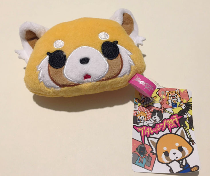 Doki Doki by Japan Crate Review September 2018 - Aggretsuko Plush Charm Front Top View
