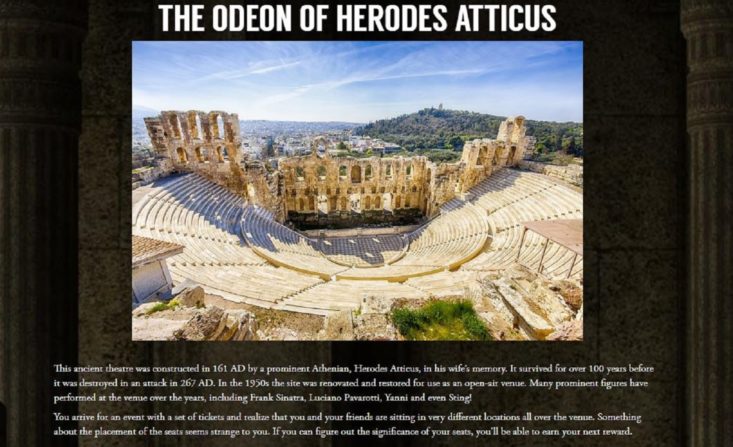 Finders Seekers October 2018 - The Odeon of Herodes Atticus Puzzle Front