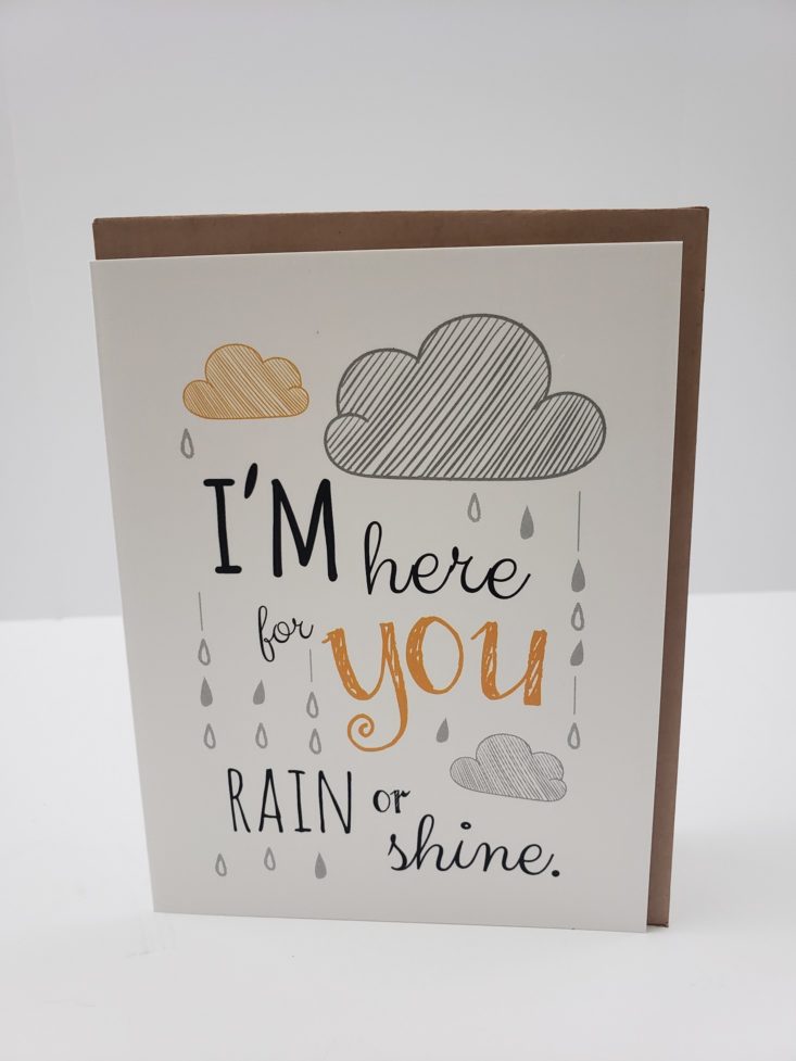 Flair & Paper October 2018 - I’m Here for You Rain or Shine Card Front