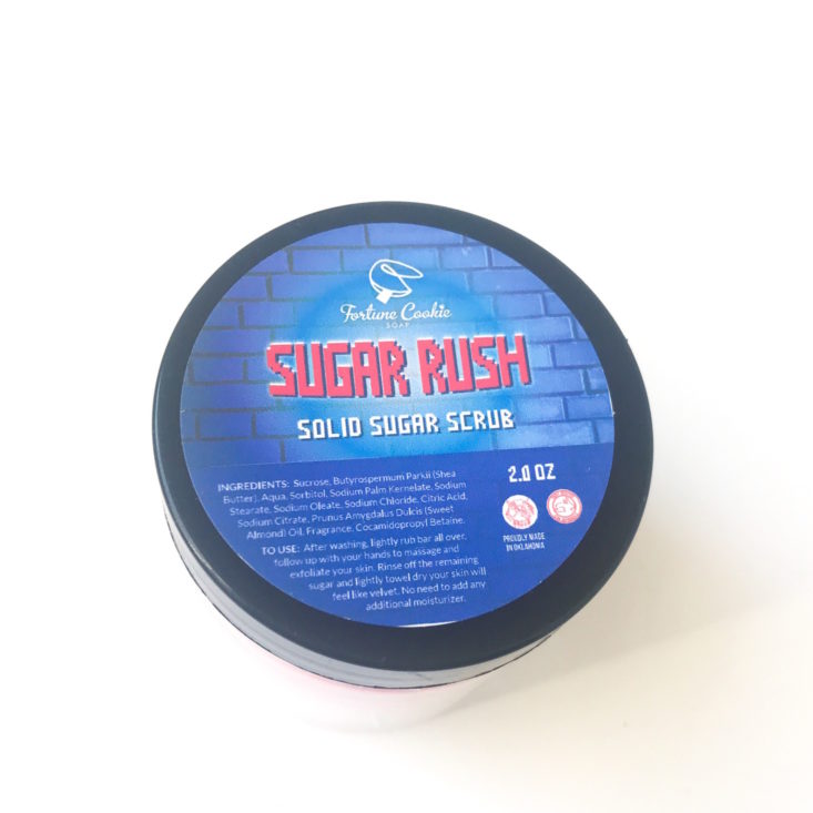 Fortune Cookie Soap “I’m Gonna Wreck It” October 2018 Review - Sugar Rush Solid Sugar Scrub Top