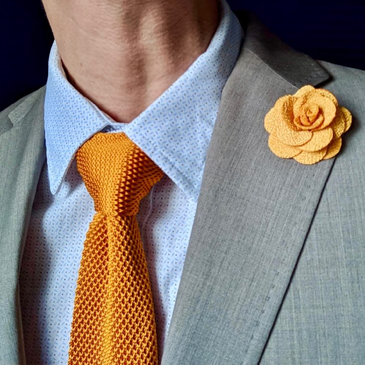 Gentleman’s Box October 2018 - Lord of Ties Lapel Pin Model Wear