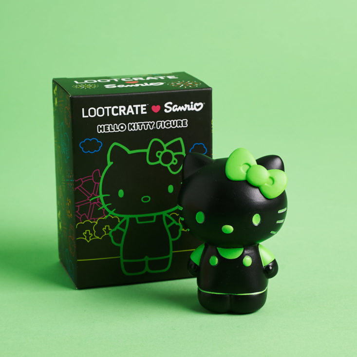 loot crate sanrio small gift green and black hello kitty blind box