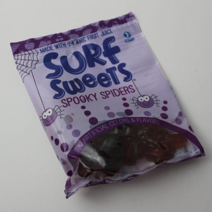 Love with Food October 2018 - Surf Sweets Spooky Spiders Gummies Front