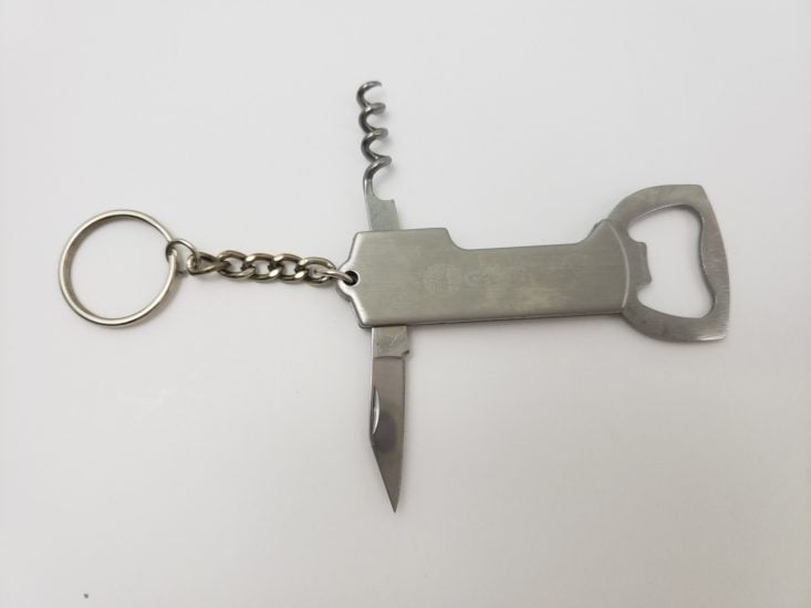 Mini Mystery Box Of Awesome September 2018 - Corkscrew and Wine Bottle Opener Keychain Open Top