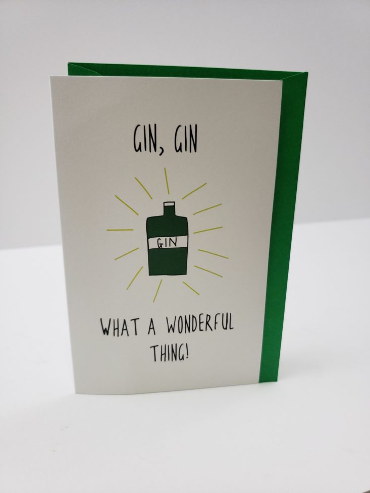 PROPER POST Box September 2018 - Gin, Gin, What a Wonderful Thing! Card Front