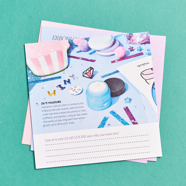 Play! Smarts by Sephora K-Beauty October 2018 - Belif Moisturizing Eye Bomb Info Card Top 2