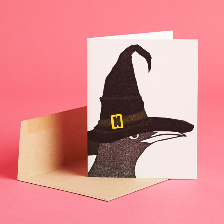 Postmarkd Studio witch crow greeting card