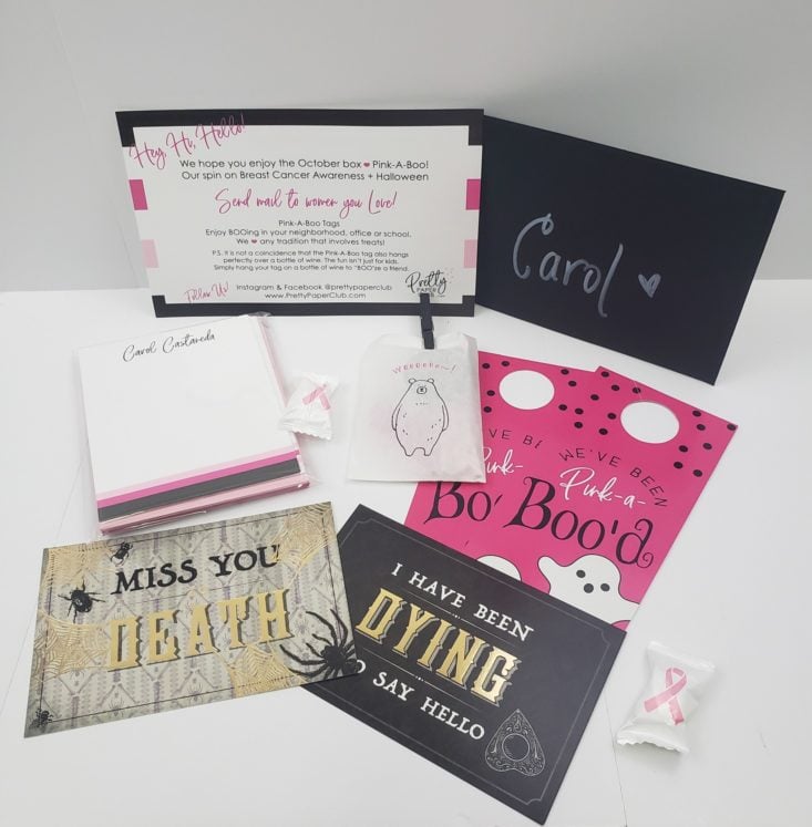 Pretty Paper Club October 2018 - Box Products Front