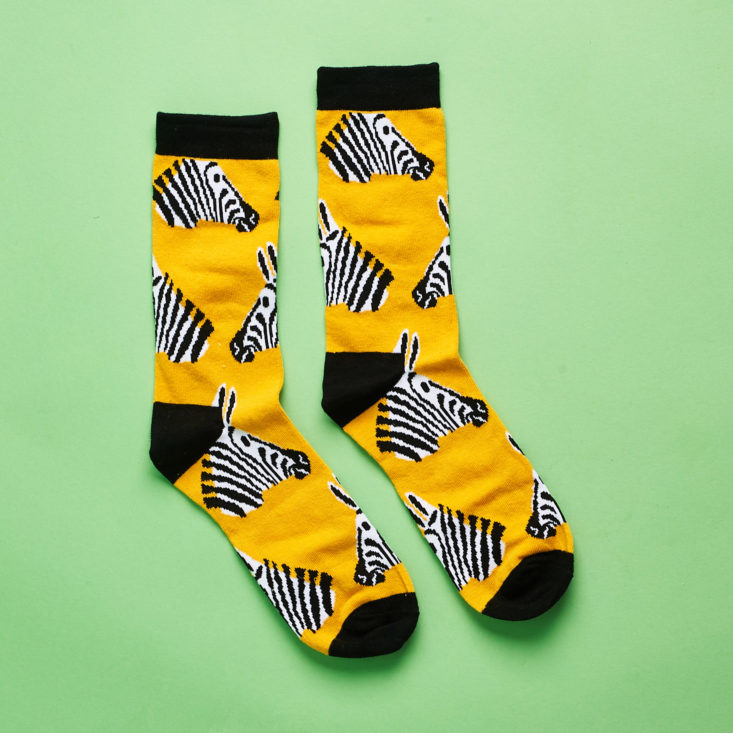 quirky crate zebra socks
