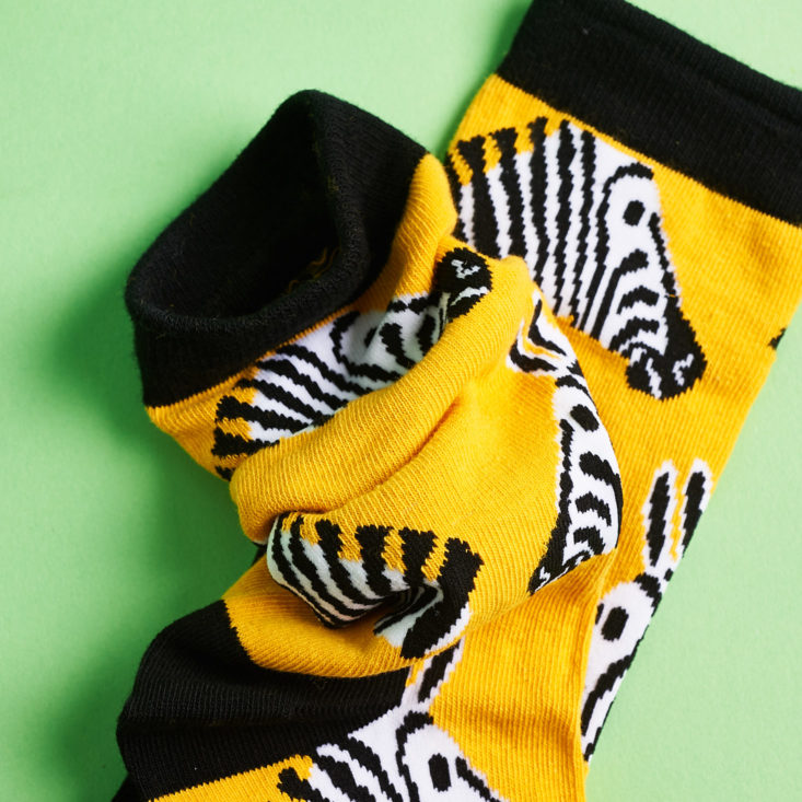quirky crate zebra head socks