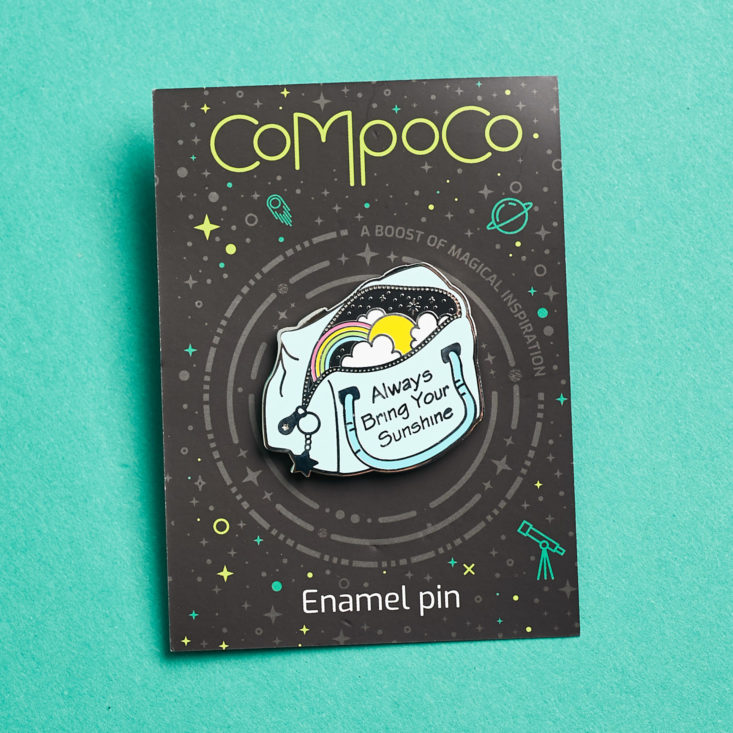 Quirky Post compoco enamel pin