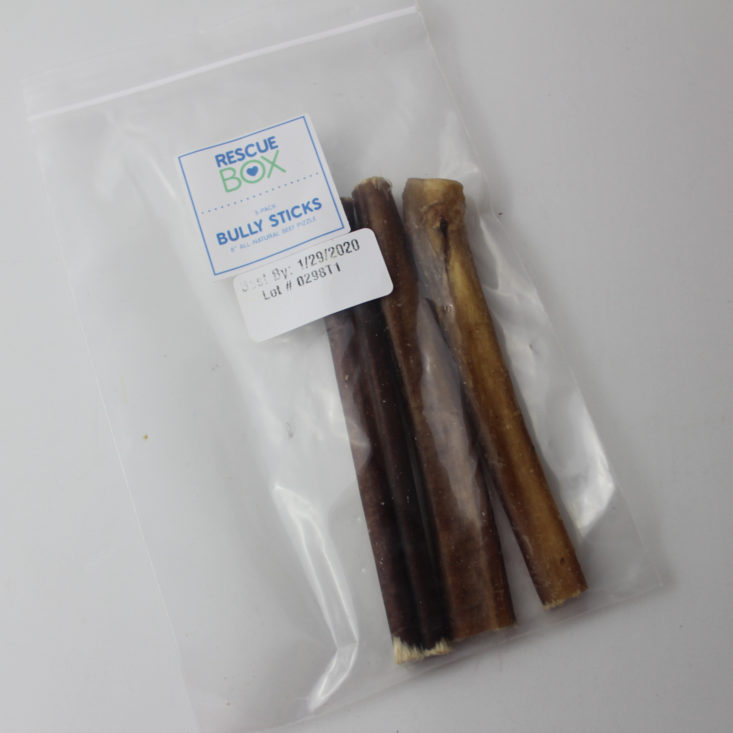 Rescue box october 2018 - Bully Sticks Top View