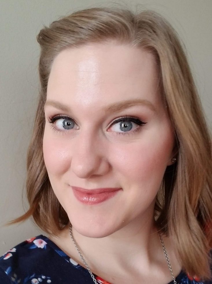 Sephora Play October Box 795 lip gloss modeled