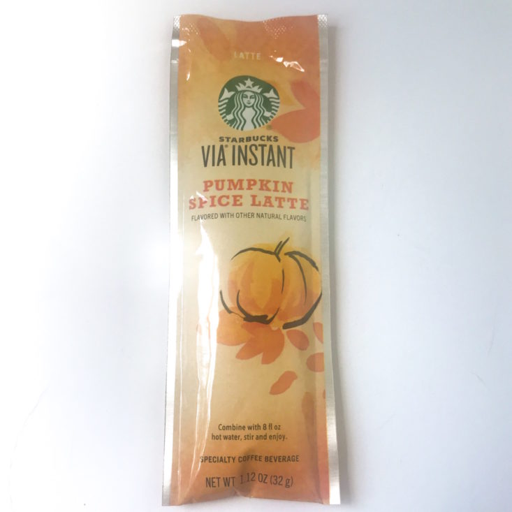 Shore Scents Box October 2018 - Starbucks Pumpkin Spice Instant Latte Front